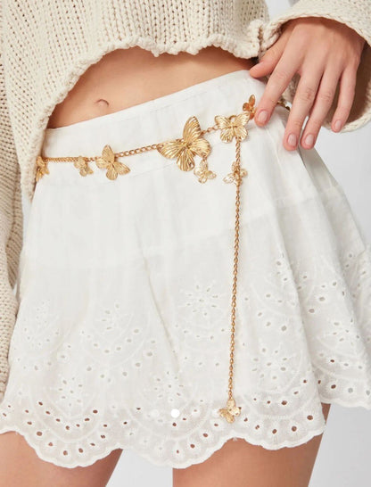 Butterfly Chain Belt // Gold