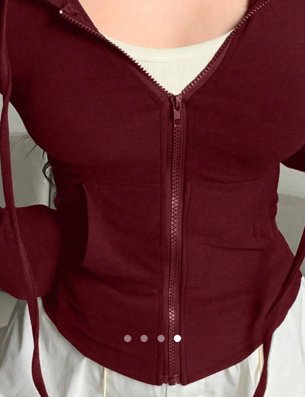 Solid Color Hoodie // Burgundy