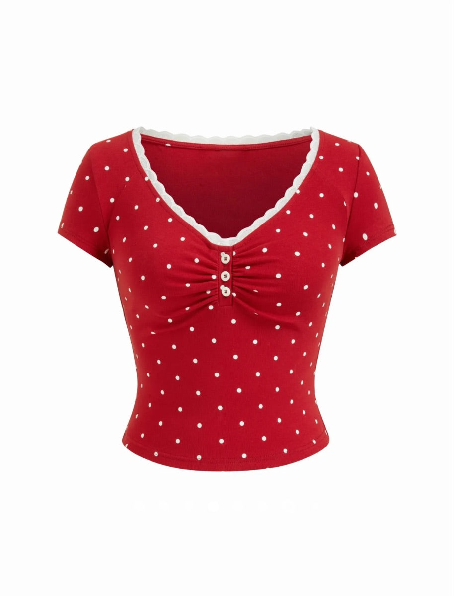 Gathered Top // Red