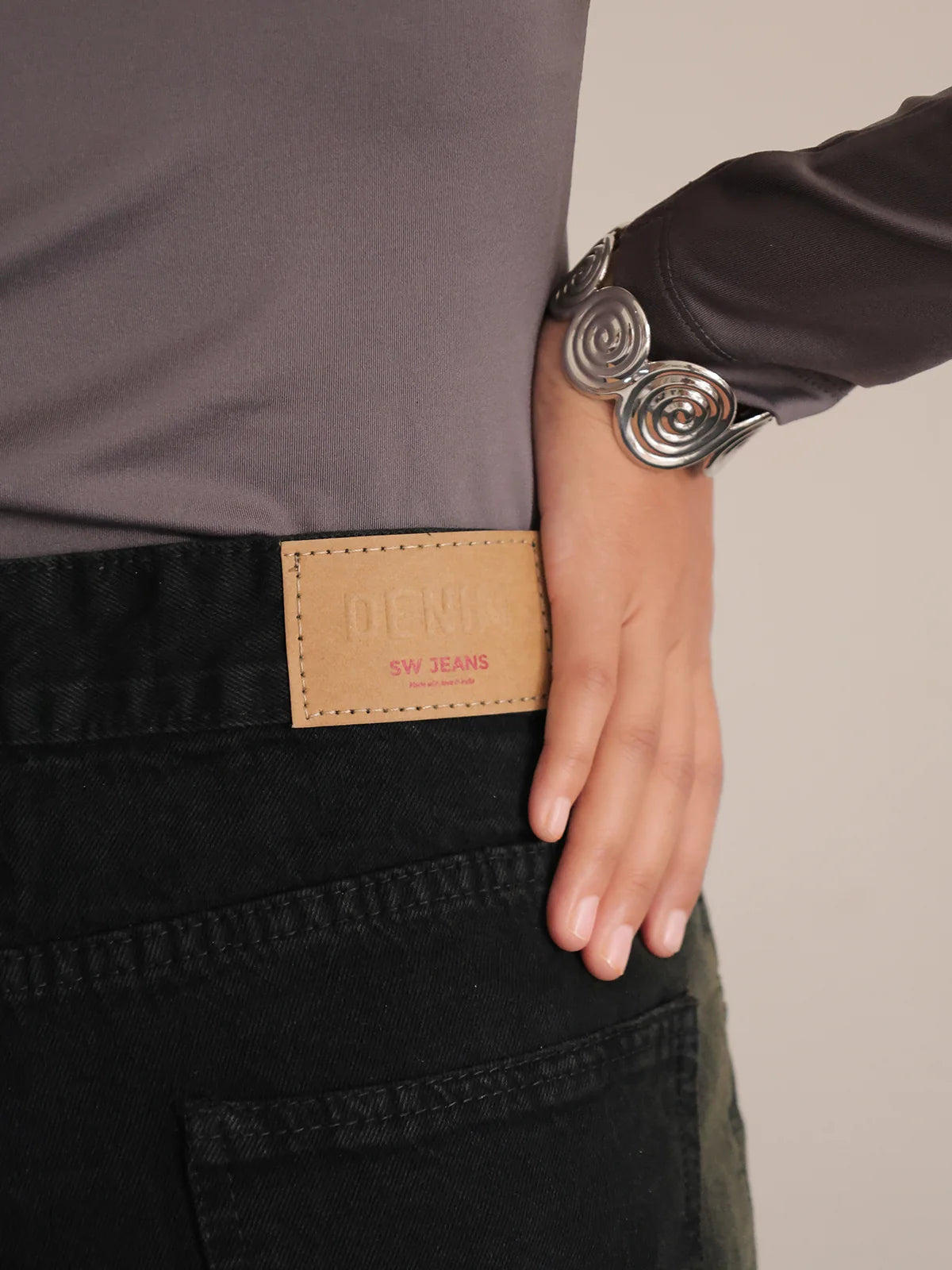 Rustic Black Ombre // Washed Wide Leg Jeans