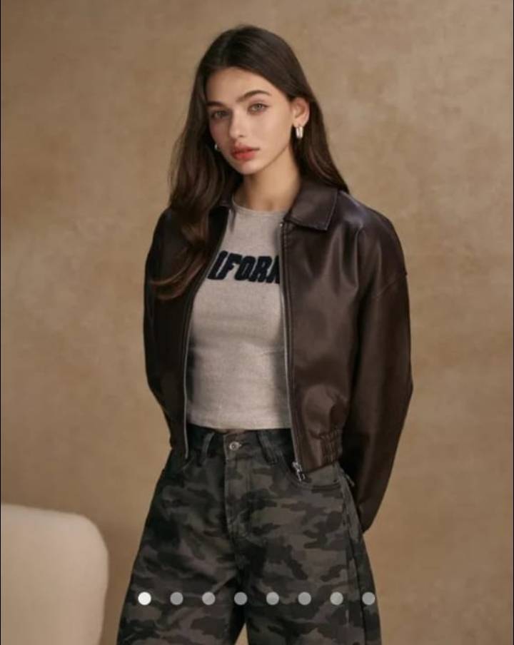 Faux Leather Jacket // Black