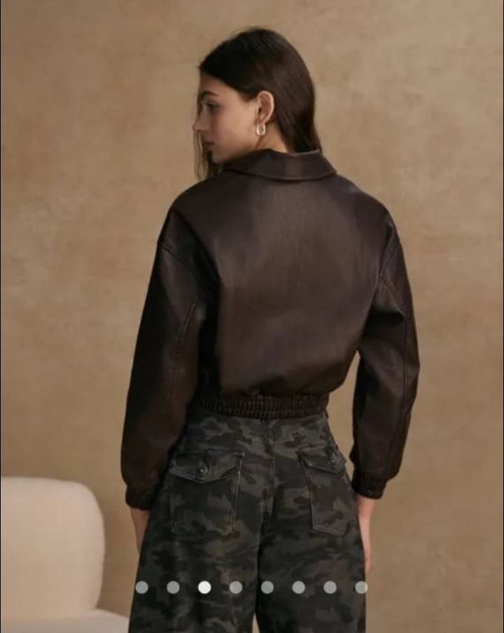 Faux Leather Jacket // Black