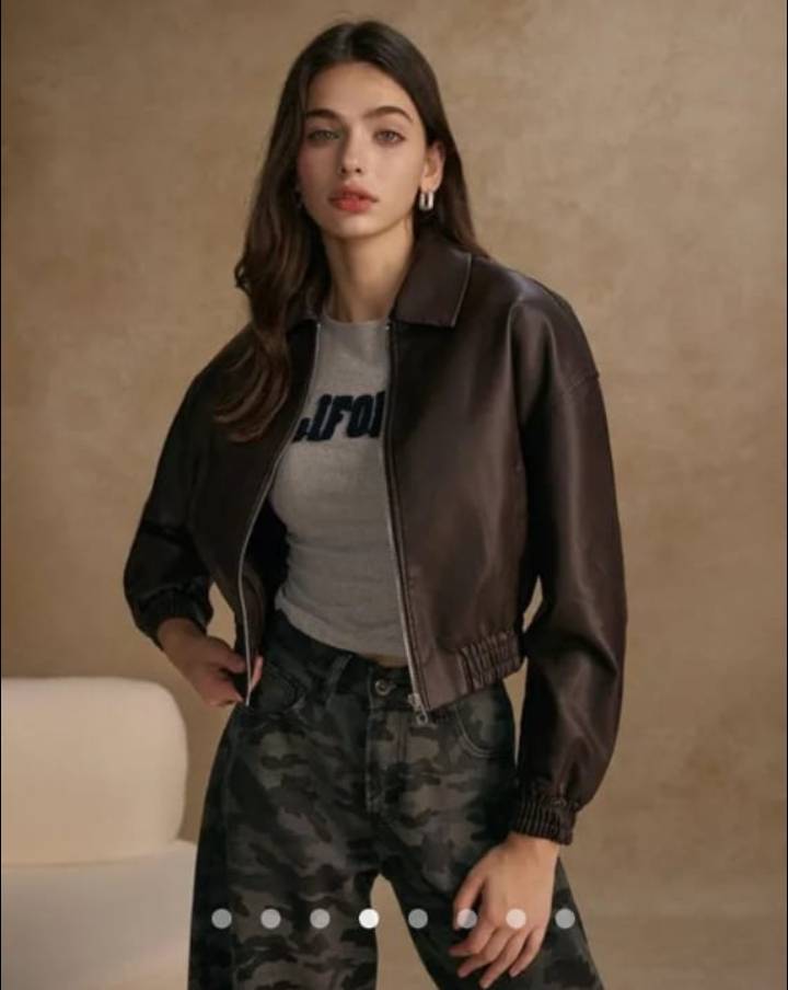 Faux Leather Jacket // Black