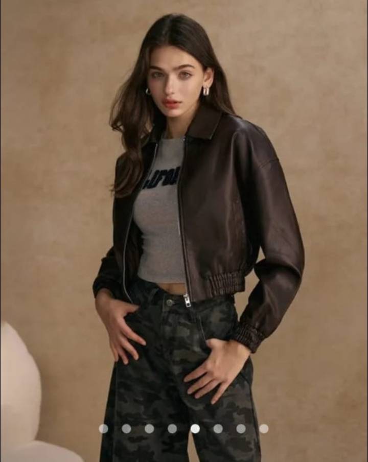 Faux Leather Jacket // Black