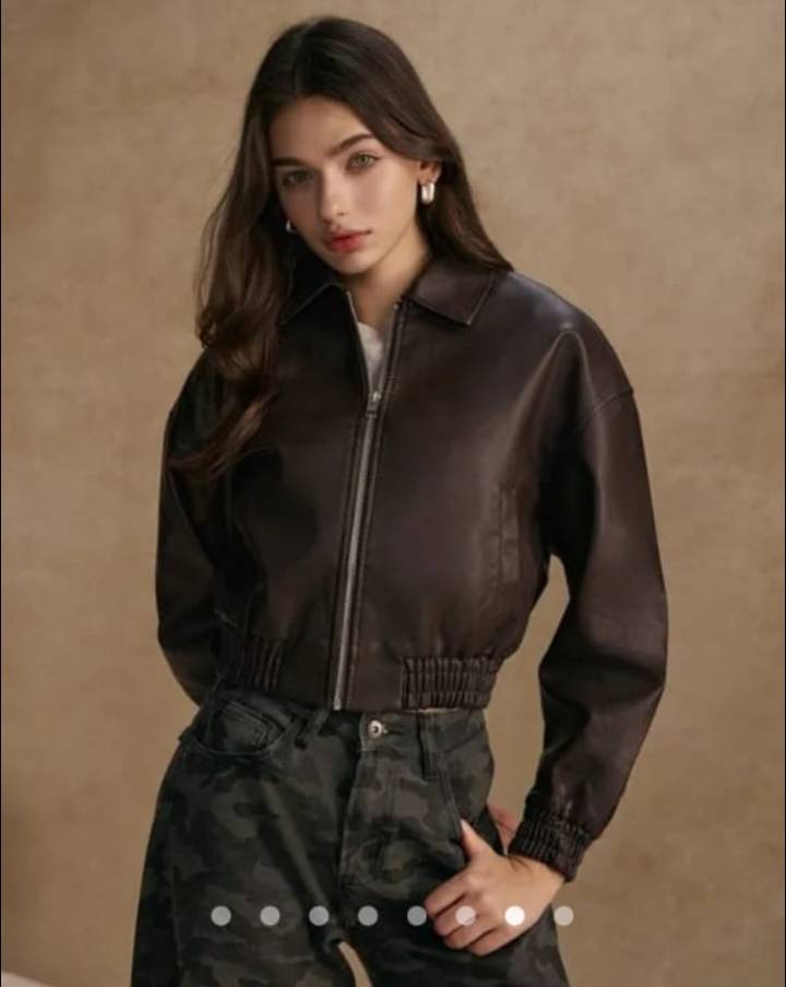 Faux Leather Jacket // Black