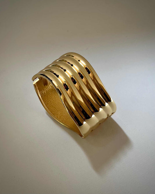 Chunky Bangle (Anti Tarnish) 014 // Gold
