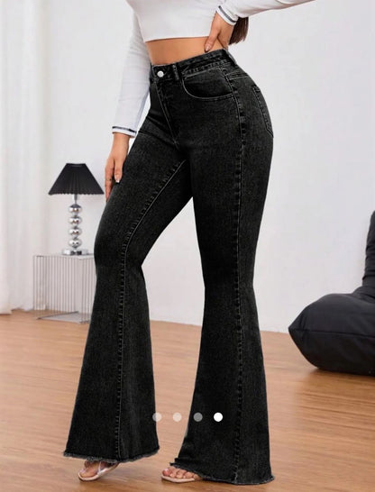 High Waist Flare Jeans 001 // Black