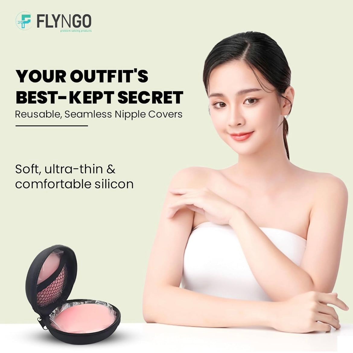 FLYNGO Reusable Nipple Covers (2 Pair) // Nude