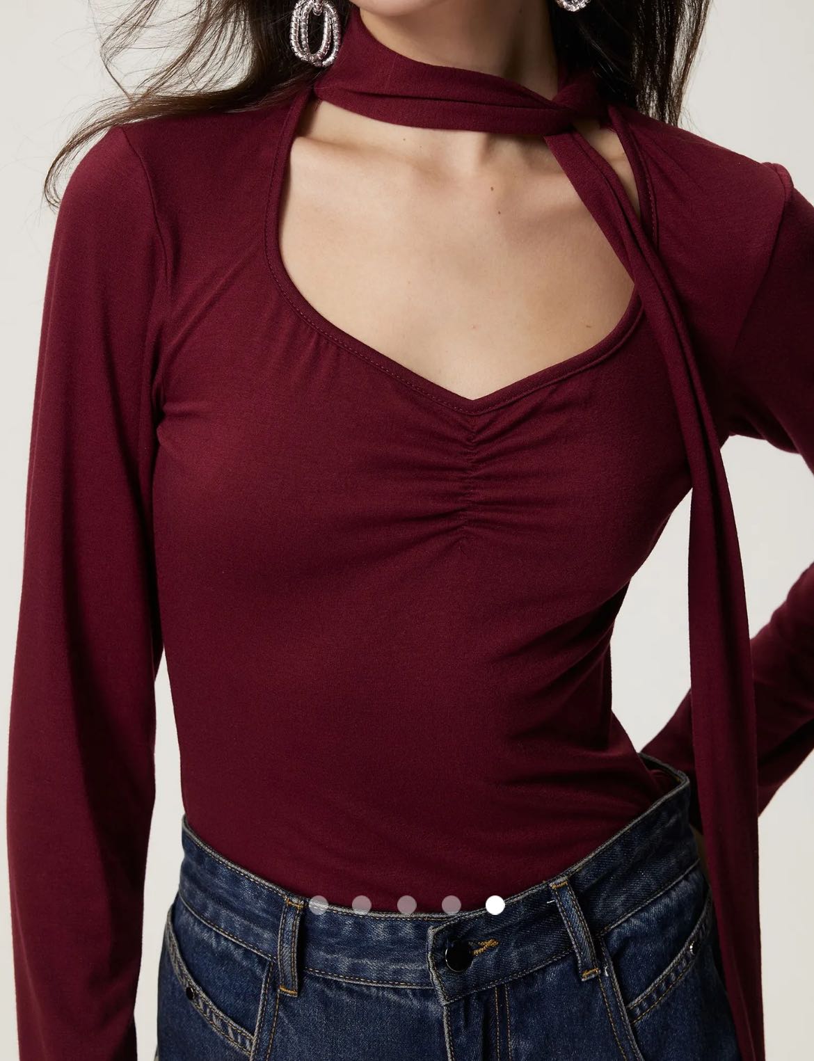 Gathered Top // Burdundy