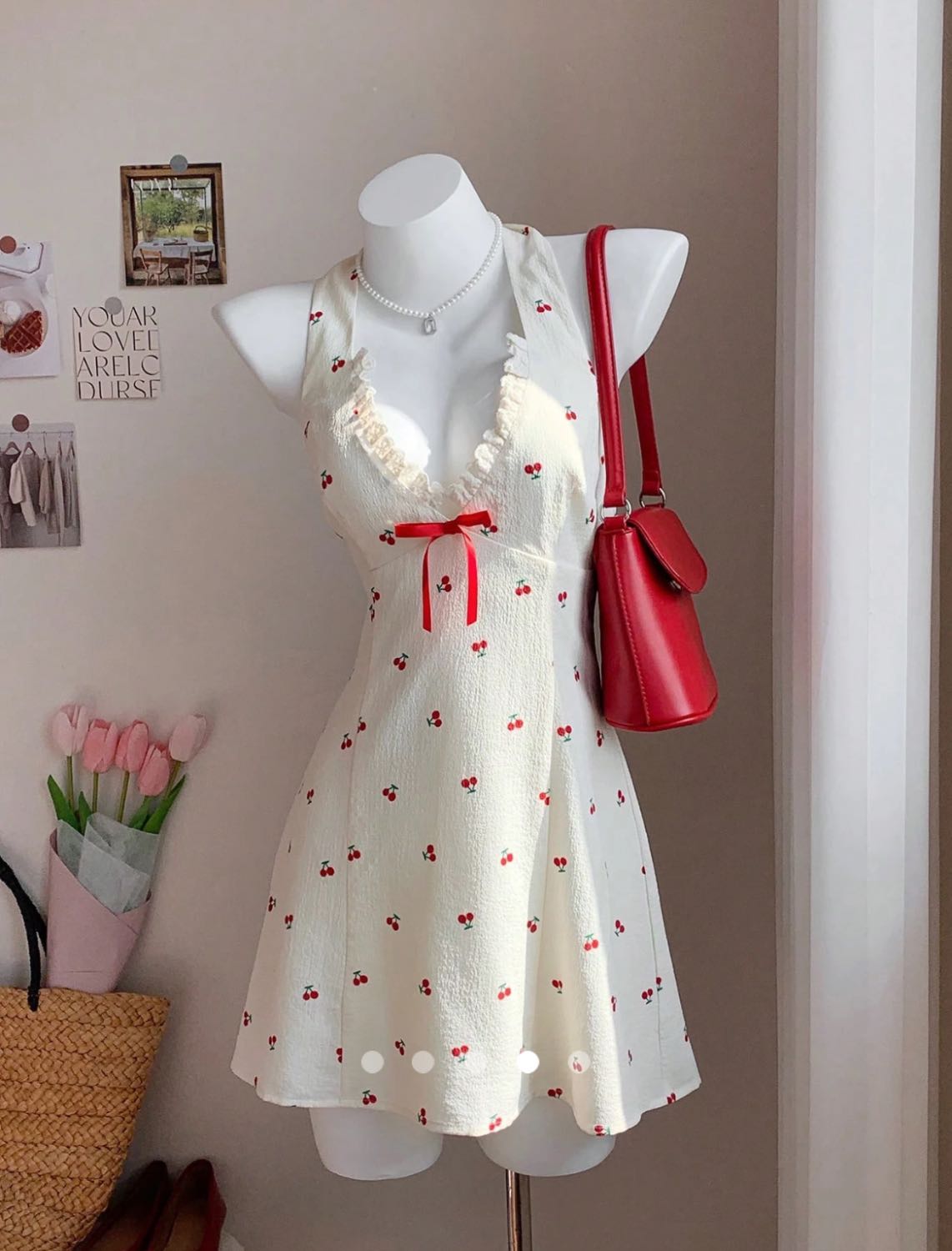 Bow A-Line Dress // Off White