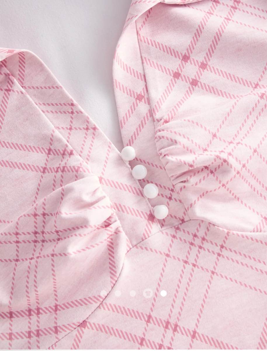 Gathered Half Placket T-Shirt // Pink