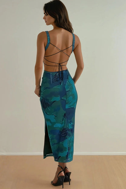 Floral Maxi Dress // Green
