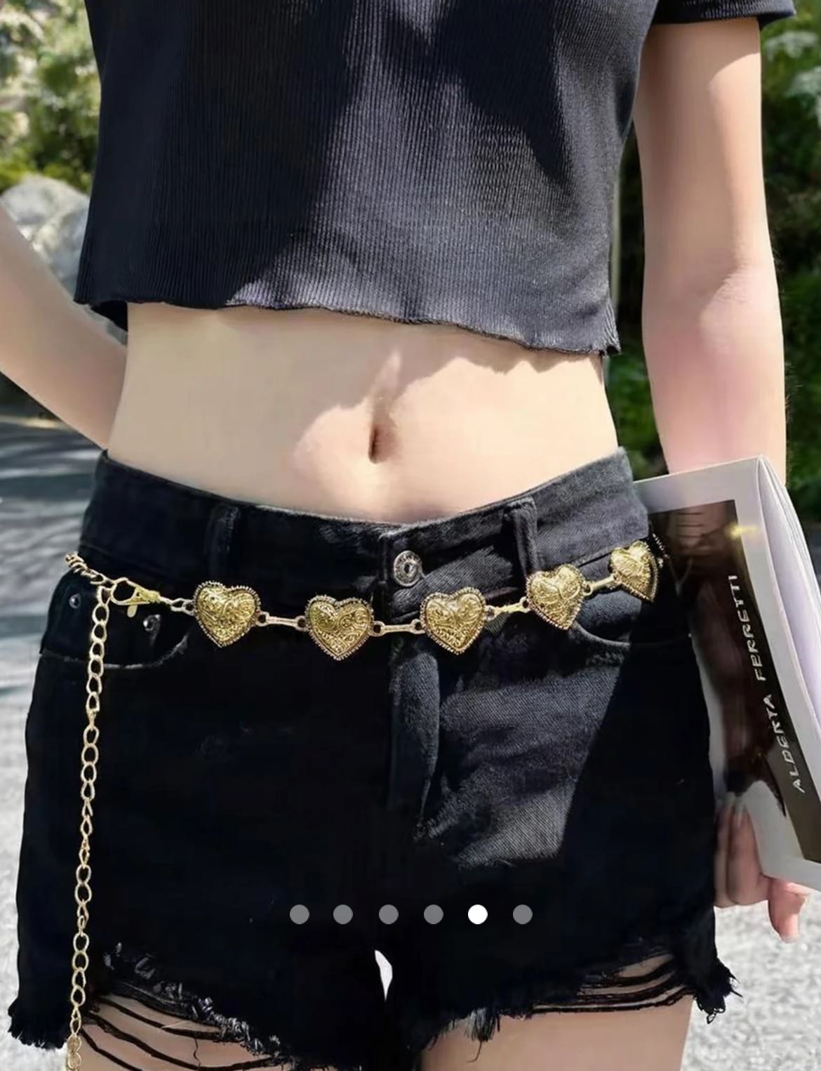 Heart Waist Chain Belt 001 // Gold