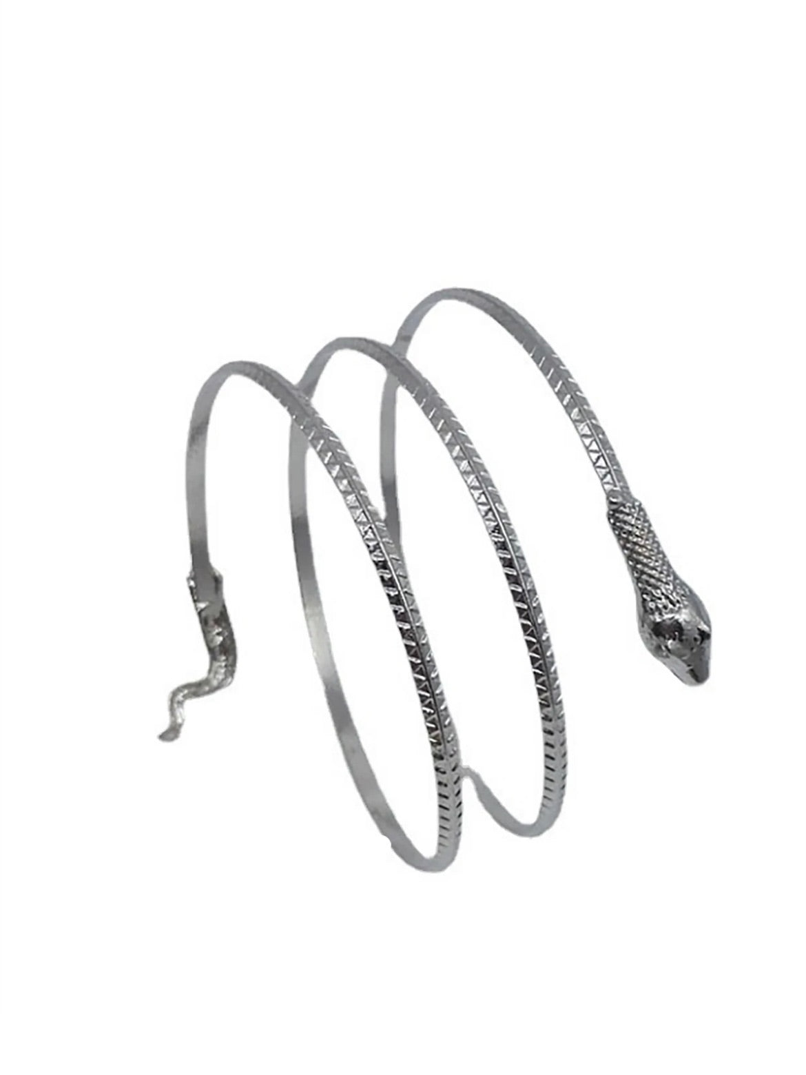Snake Arm Cuff // Silver