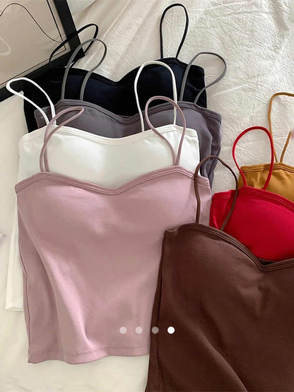 Padded Cami Top // Brown
