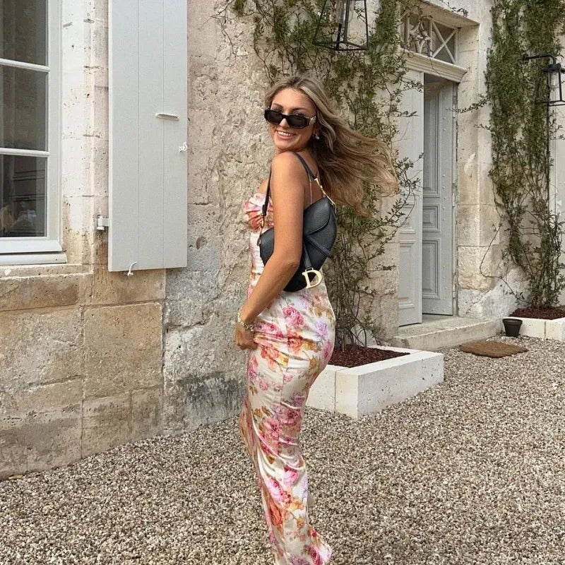Floral Maxi Dress // White