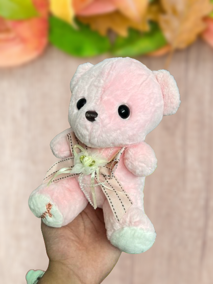 Happy Teddy Soft Toy // Baby Pink