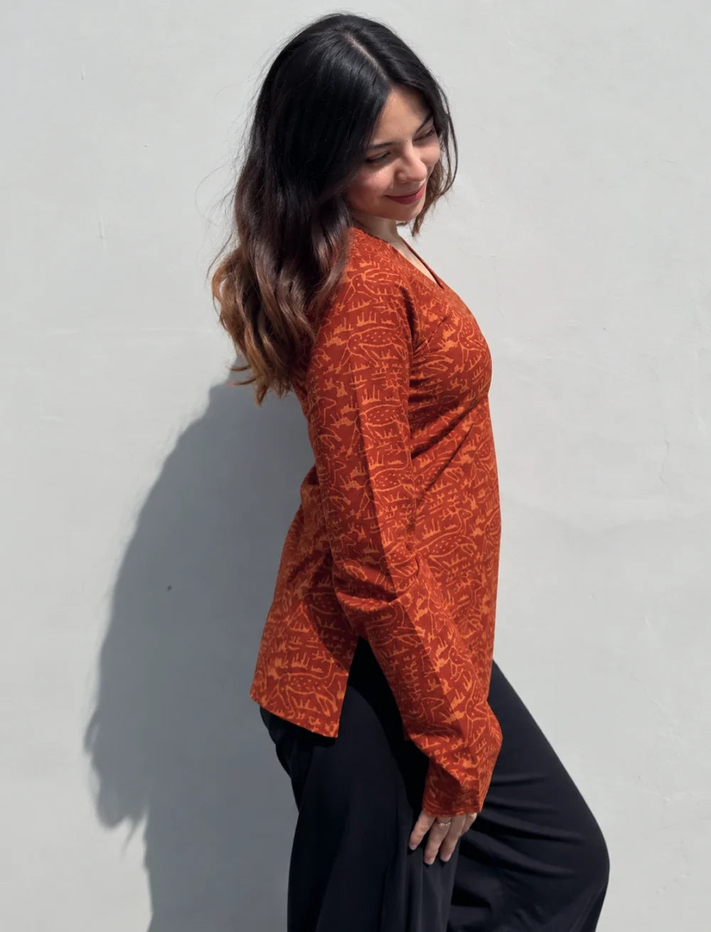 Dhaani // Bell Sleeve Kurti (100% Cotton)