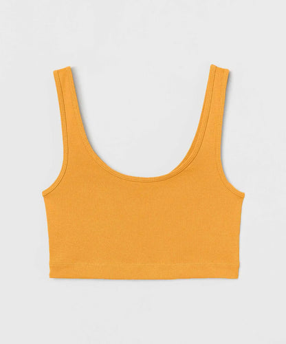 TheBTclub // Ribbed Crop Top - Mustard