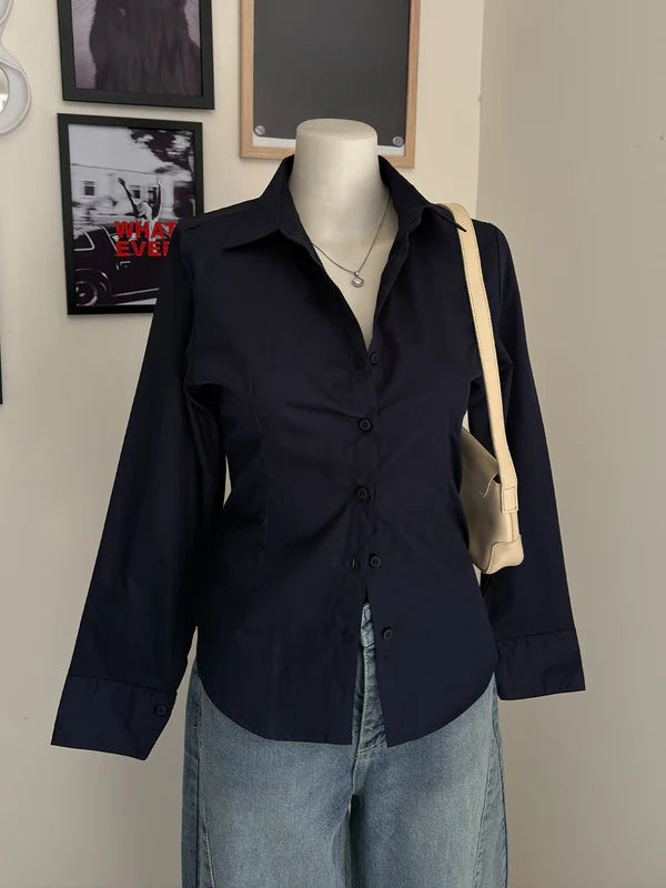 Long Sleeve Shirt // Navy