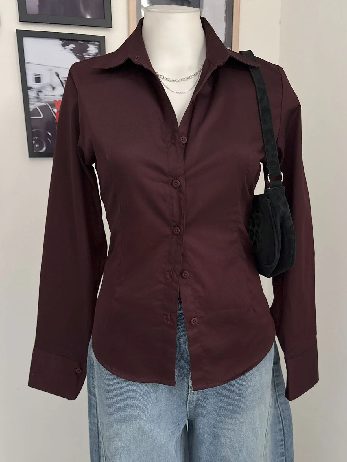Long Sleeve Shirt // Chocolate Brown