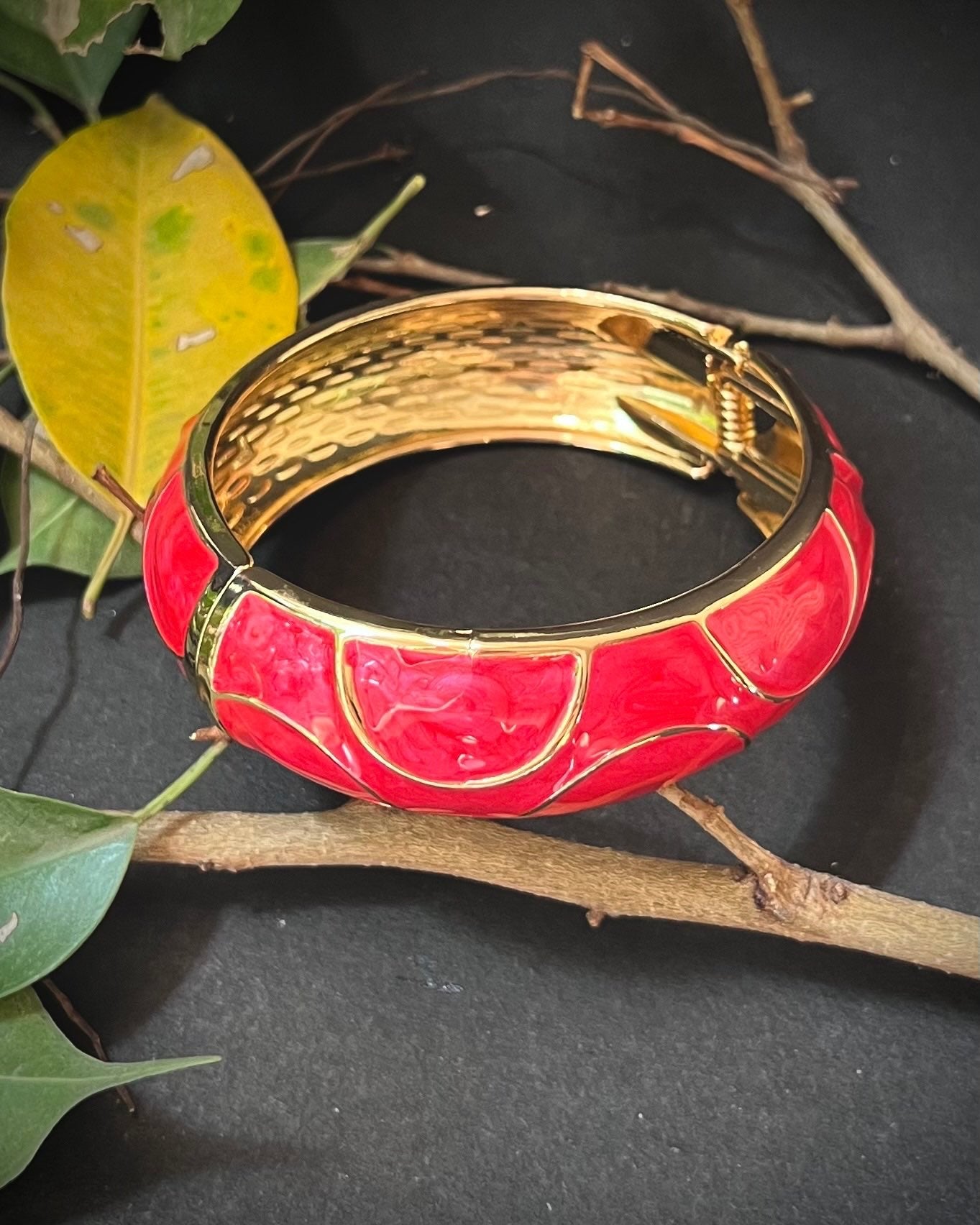 Chunky Bangle (Anti Tarnish) 019 // Pink