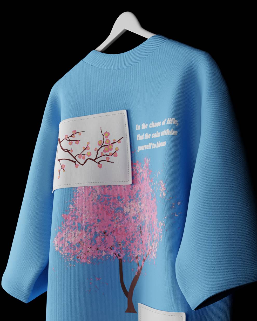 Sakura Oversized T-Shirt // Blue
