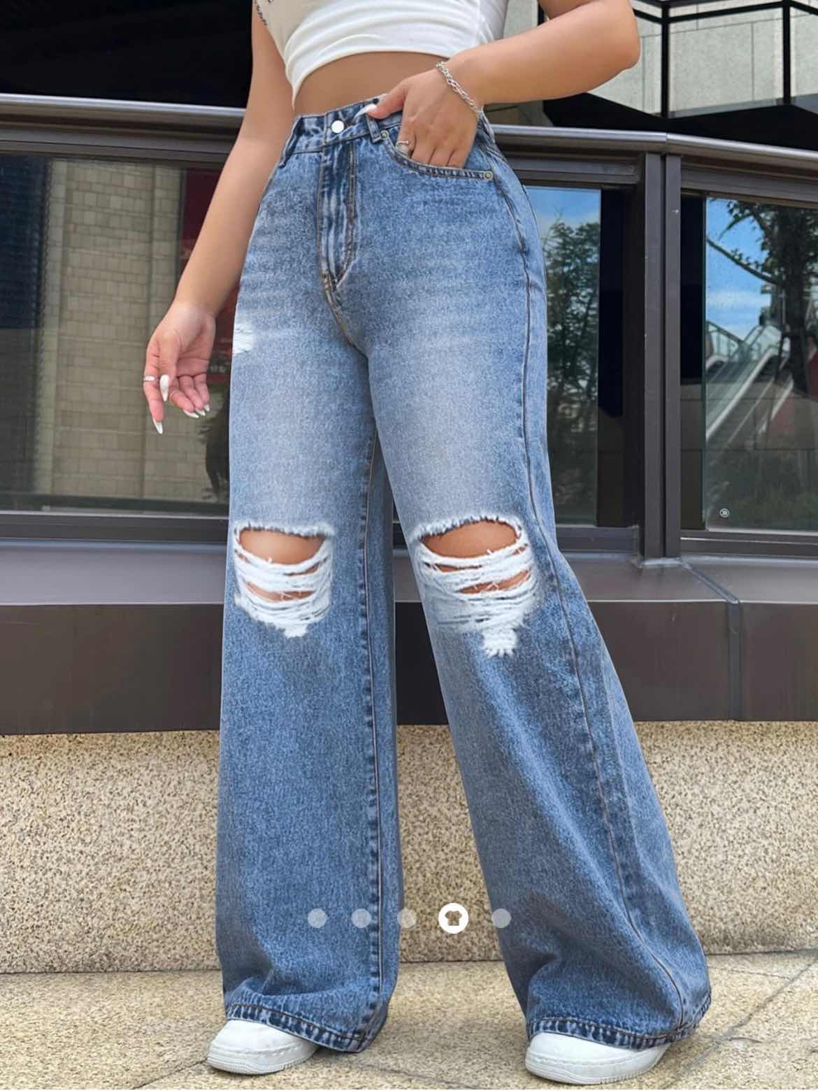 High Waist Wide Leg Jeans 001 // Blue