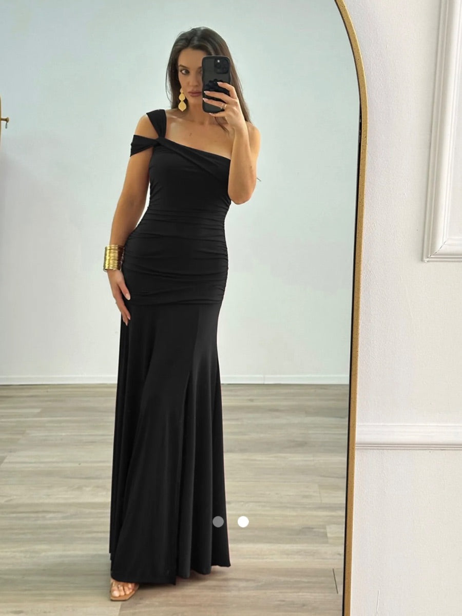 Knotted Cocktail Dress // Black