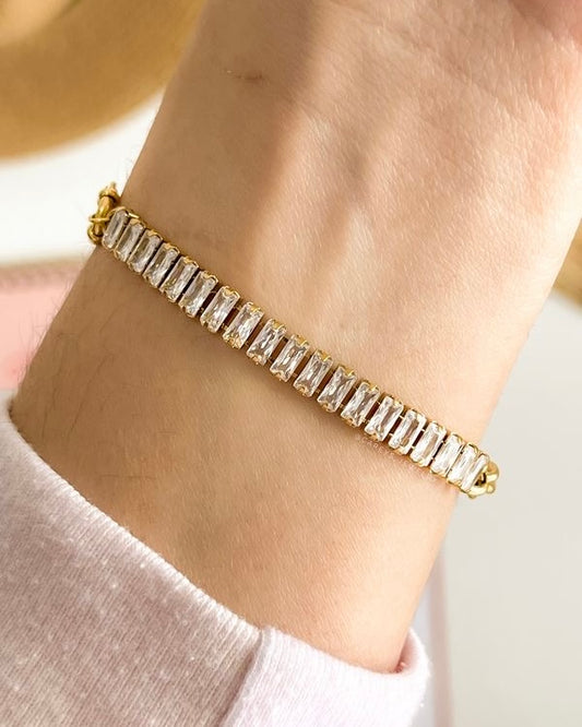 Tennis Bracelet (Anti Tarnish) // Gold