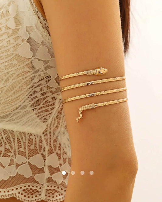 Snake Arm Cuff // Gold