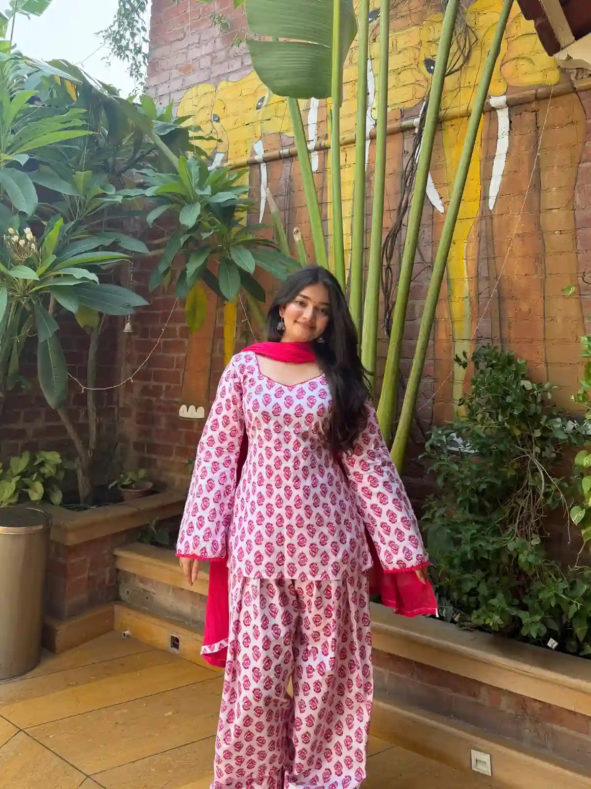 Gulabi Adah // 3pc Farshi Set (100% Cotton)