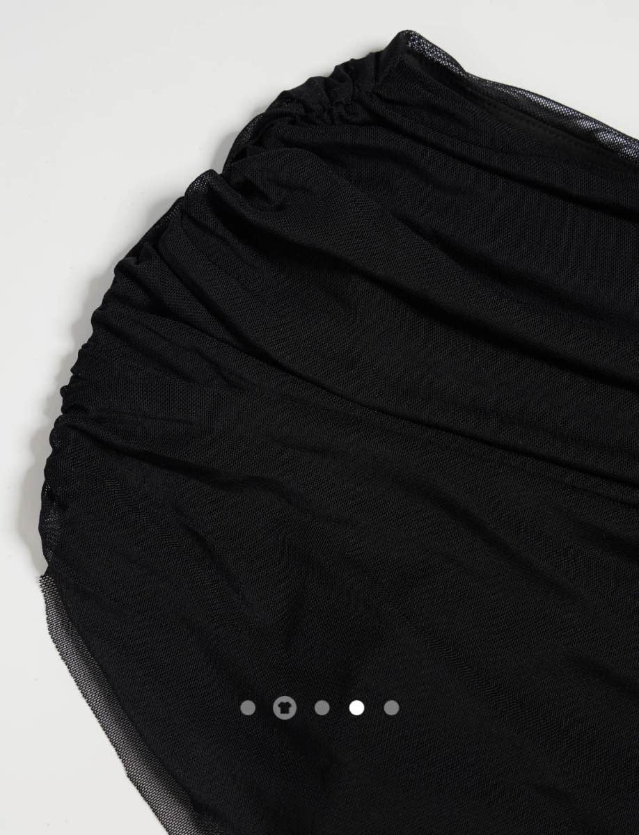 Sheer Bodycon Mini Dress // Black