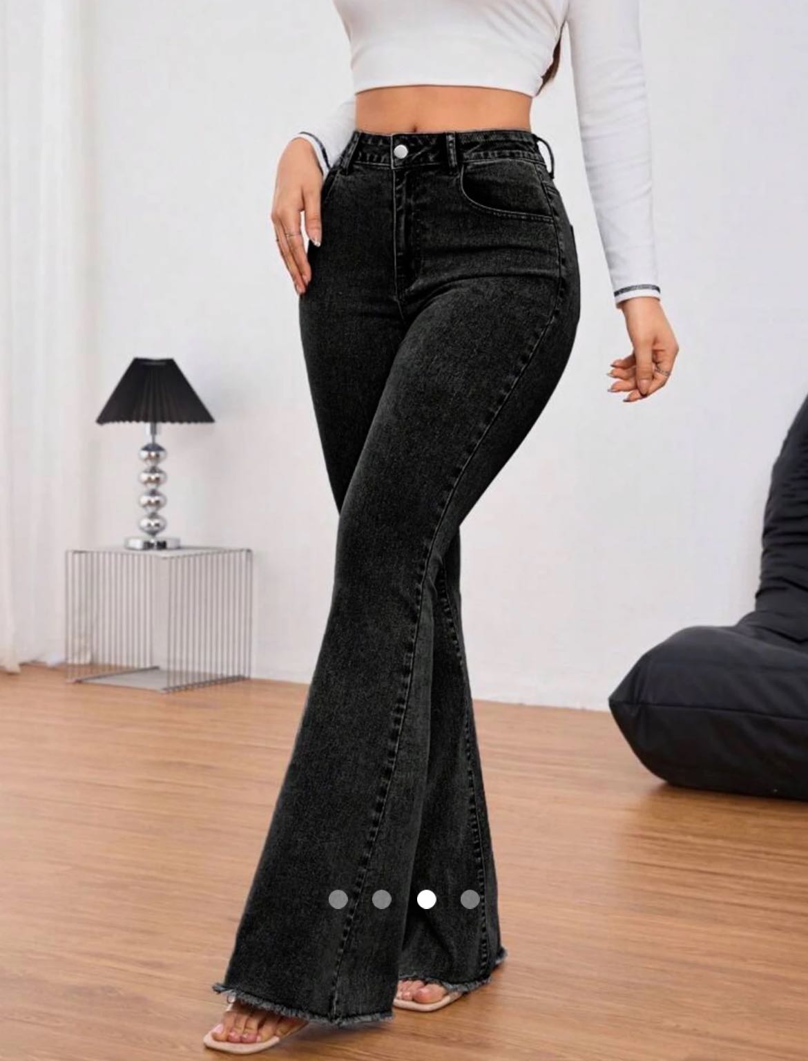 High Waist Flare Jeans 001 // Black