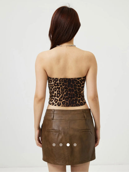 Bow Tube Top // Leopard Print