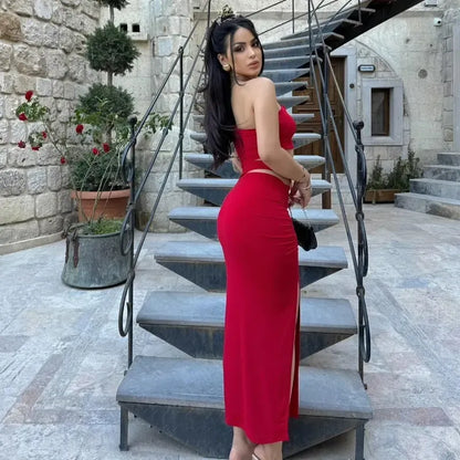 Cut Out Bodycon Dress // Red