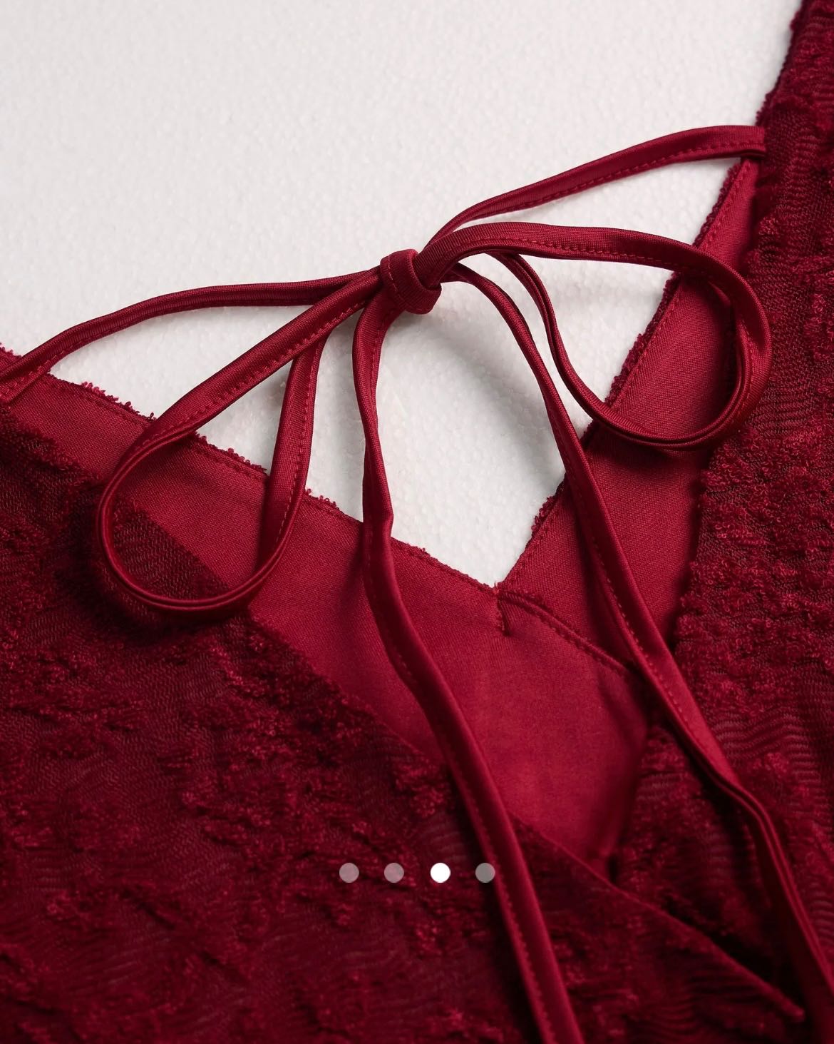 Lace Bell Sleeve Top // Burgundy