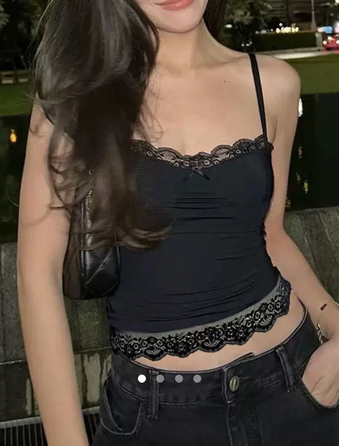 Bow Cami Top // Black