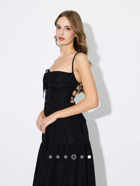 Open Back Dress // Black