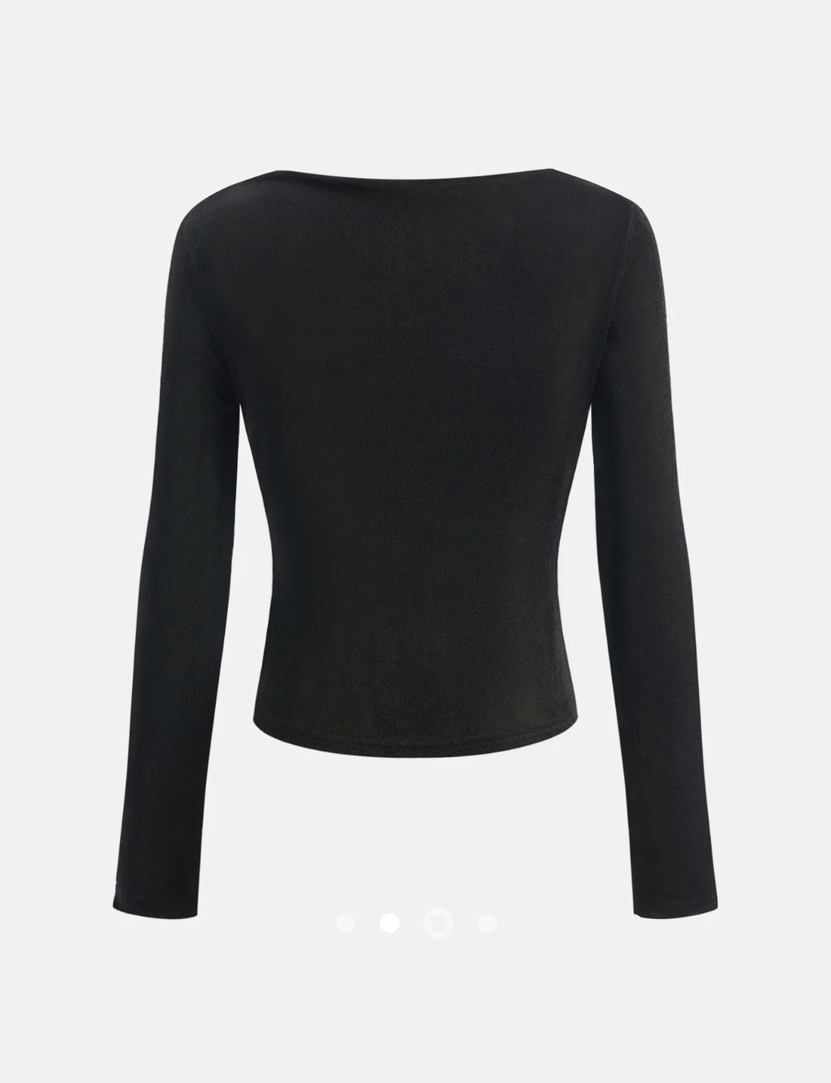 Draped Cowl Neck Top // Black