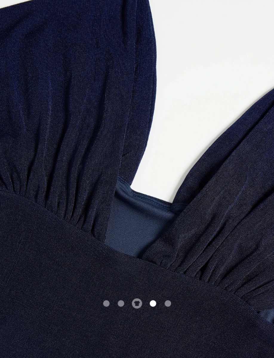 Gathered Cocktail Dress // Navy