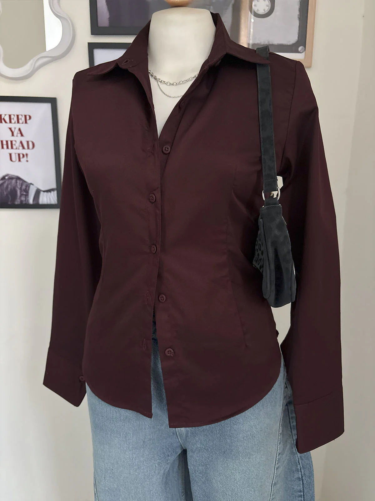 Long Sleeve Shirt // Chocolate Brown