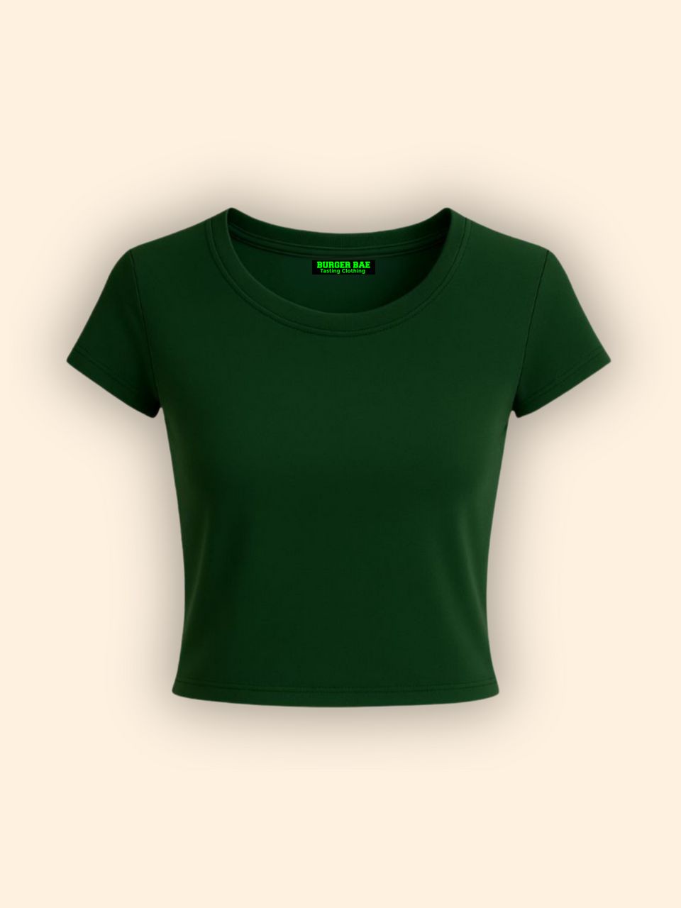 Cotton Y2K Fitted Tee // Green
