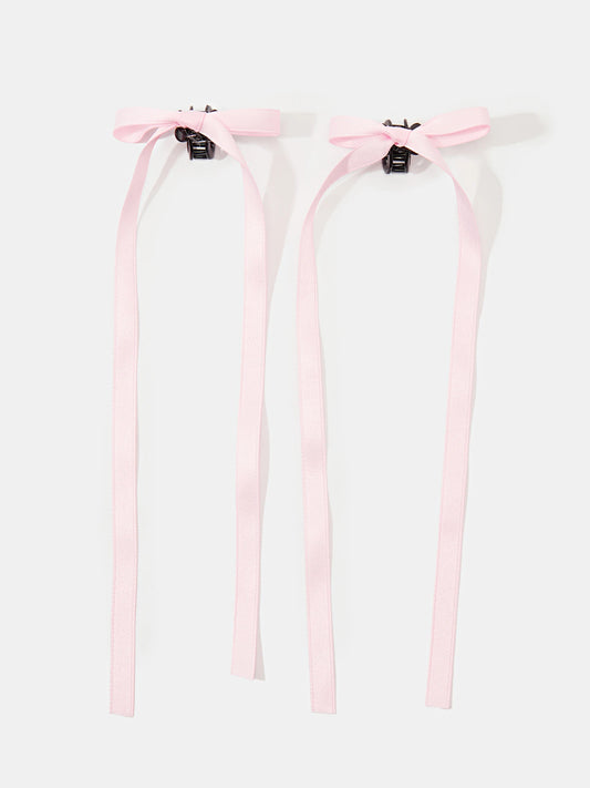 KPOP 2pc Hair Bow Clips // Pink