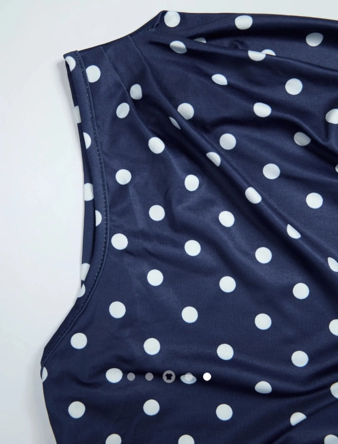 Gathered Tank Top // Navy