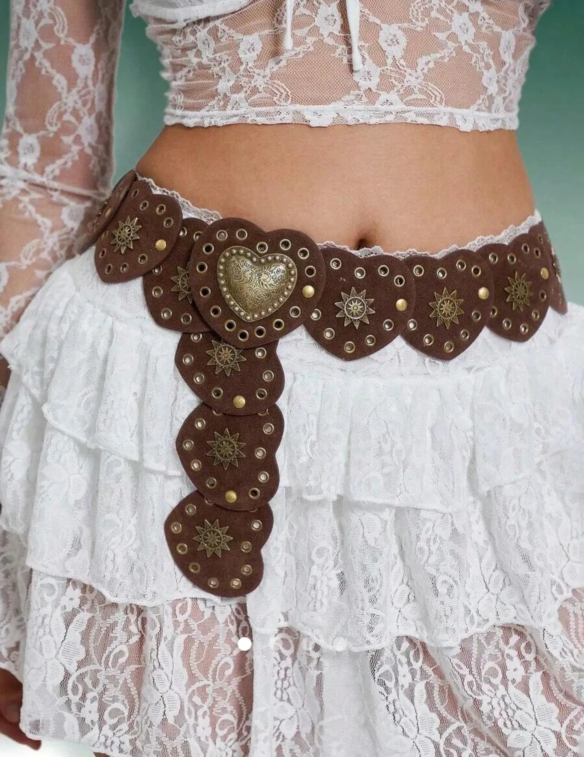 Heart Wide Belt // Chocolate