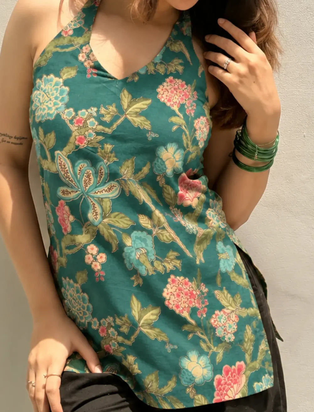 Virti // Halter Neck Kurti (100% Cotton)