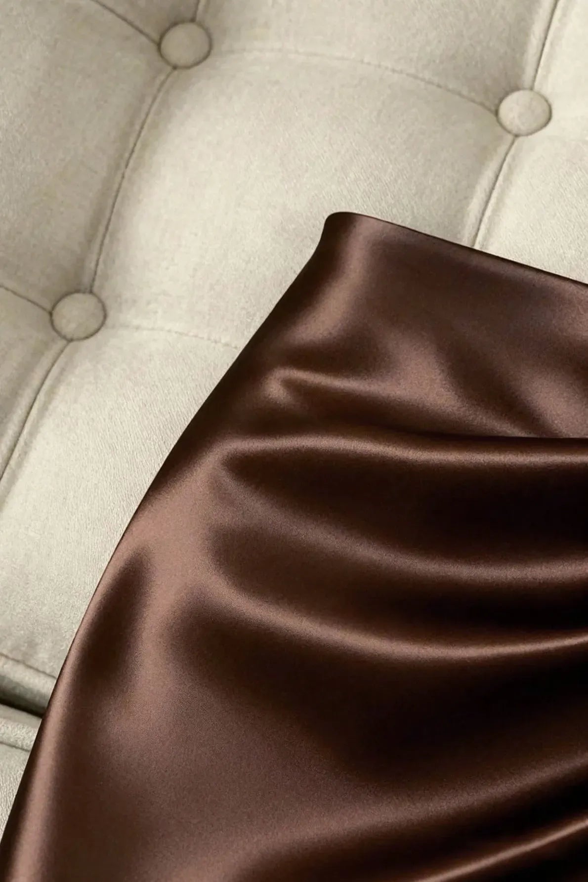 NEWME Ruched Mini Skirt // Brown