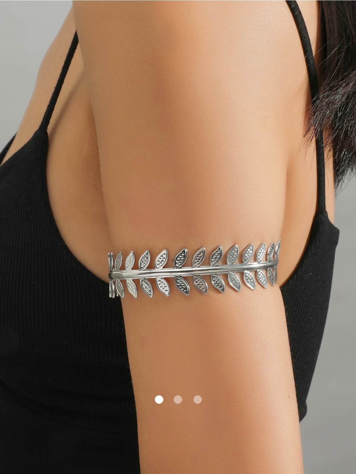 Leaf Arm Cuff // Silver