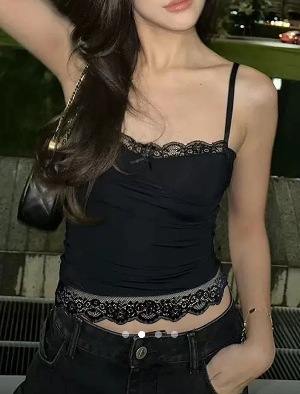Bow Cami Top // Black